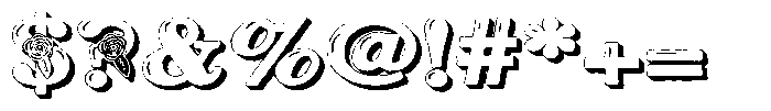 ZP Red Roses 3 d Expanded Font OTHER CHARS