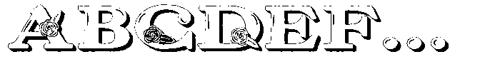 ZP Red Roses 3 d Expanded Font UPPERCASE