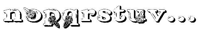 ZP Red Roses 3 d Expanded Font LOWERCASE