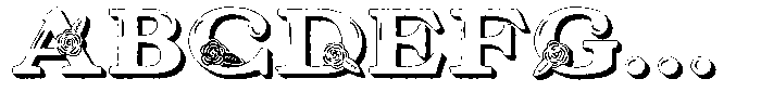 ZP Red Roses 3 d Font UPPERCASE