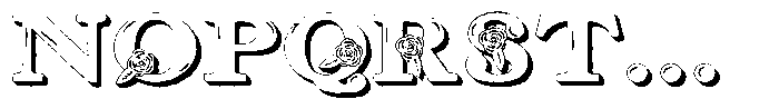 ZP Red Roses 3 d Font UPPERCASE