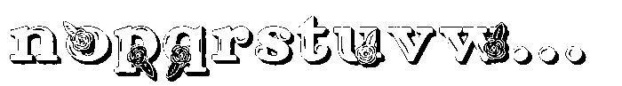 ZP Red Roses 3 d Font LOWERCASE