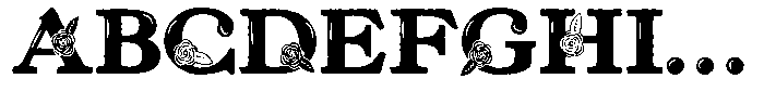 ZP Red Roses Condensed Font UPPERCASE