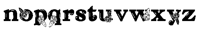 ZP Red Roses Condensed Font LOWERCASE