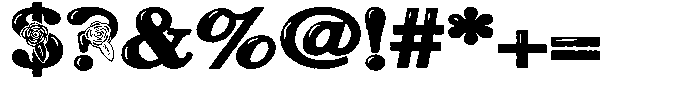 ZP Red Roses Expanded Font OTHER CHARS