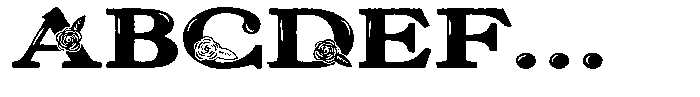 ZP Red Roses Expanded Font UPPERCASE