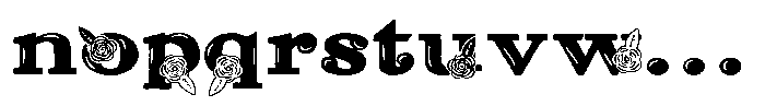ZP Red Roses Expanded Font LOWERCASE