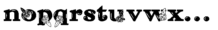 ZP Red Roses Regular Font LOWERCASE