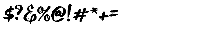 ZP Spookyville Script Expanded Font OTHER CHARS