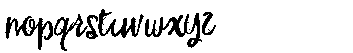 ZP Spookyville Script Font LOWERCASE
