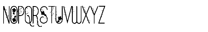 ZP Strawberry Blossom Vines Condensed Font UPPERCASE