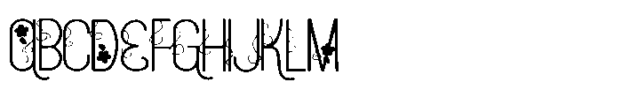 ZP Strawberry Blossom Vines Expanded Font UPPERCASE