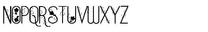 ZP Strawberry Blossom Vines Expanded Font UPPERCASE