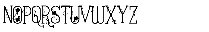 ZP Strawberry Blossom Vines Too Expanded Font UPPERCASE