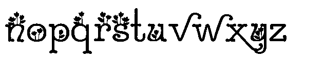 ZP Sugar Rush Tulips Expanded Font LOWERCASE