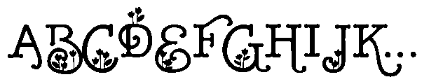ZP Sugar Rush Tulips Font UPPERCASE