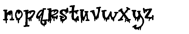 ZP Witchs Brew Goo Expanded Font LOWERCASE