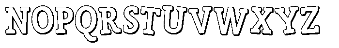 ZP Zaster 3 d Condensed Font LOWERCASE