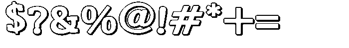 ZP Zaster 3 d Expanded Font OTHER CHARS