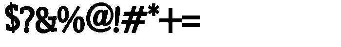 ZP Zaster Condensed Font OTHER CHARS