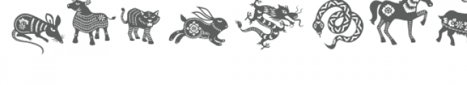 zp chinese zodiac Font OTHER CHARS