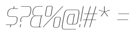 Zrnic UltraLight Italic Font OTHER CHARS
