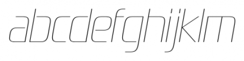 Zrnic UltraLight Italic Font LOWERCASE