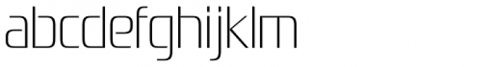 Zrnic ExtraLight Font LOWERCASE