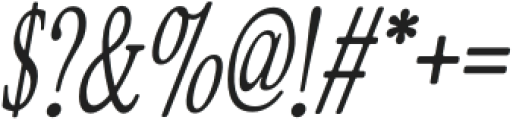 ZT Bros Oskon 90s Medium Condensed Italic otf (500) Font OTHER CHARS