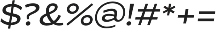 ZT Glora Pro Semi Expanded Italic otf (400) Font OTHER CHARS
