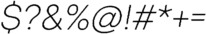 ZT Hakimi Extra Light Italic otf (200) Font OTHER CHARS