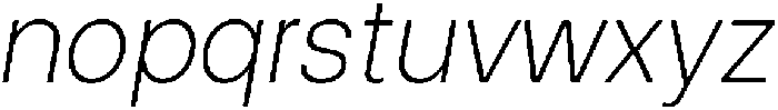 ZT Hakimi Extra Light Italic otf (200) Font LOWERCASE