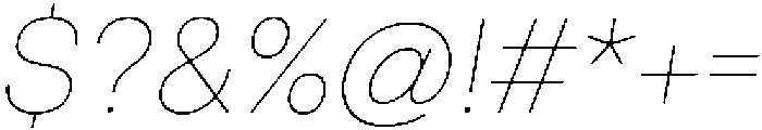 ZT Hakimi Hairline Italic otf (100) Font OTHER CHARS