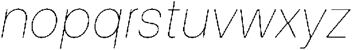 ZT Hakimi Hairline Italic otf (100) Font LOWERCASE