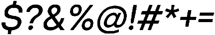 ZT Hakimi Medium Italic otf (500) Font OTHER CHARS