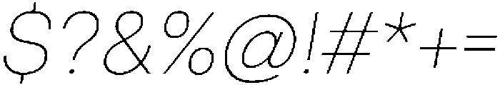 ZT Hakimi Thin Italic otf (100) Font OTHER CHARS