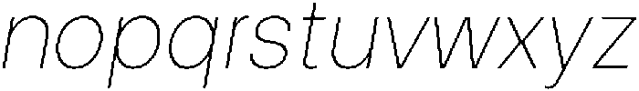 ZT Hakimi Thin Italic otf (100) Font LOWERCASE