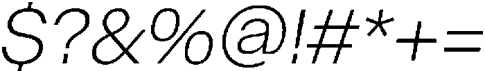 ZT Hoky Extra Light Italic otf (200) Font OTHER CHARS