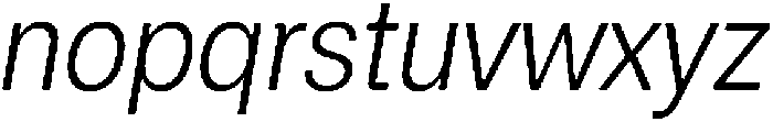 ZT Hoky Light Semi Condensed Italic otf (300) Font LOWERCASE