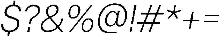 ZT Moven Extra Light Italic otf (200) Font OTHER CHARS