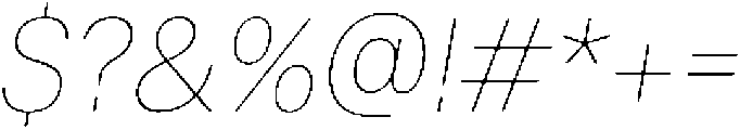 ZT Moven Hairline Italic otf (100) Font OTHER CHARS