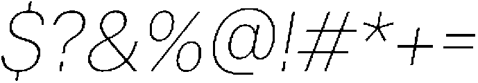 ZT Moven Thin Italic otf (100) Font OTHER CHARS