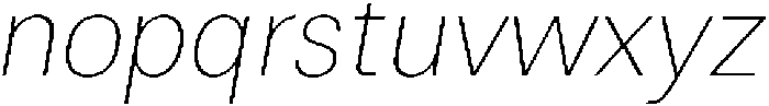 ZT Moven Thin Italic otf (100) Font LOWERCASE