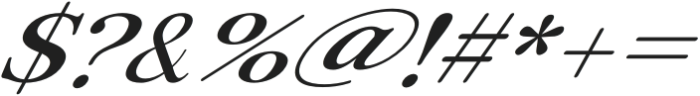 ZT Otez Extra Light Expanded Italic otf (200) Font OTHER CHARS