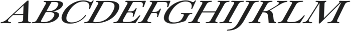 ZT Otez Extra Light Expanded Italic otf (200) Font UPPERCASE