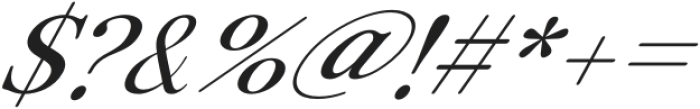 ZT Otez Thin Semi Expanded Italic otf (100) Font OTHER CHARS