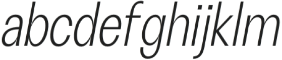 ZT Talk Light Semi Condensed Italic otf (300) Font LOWERCASE