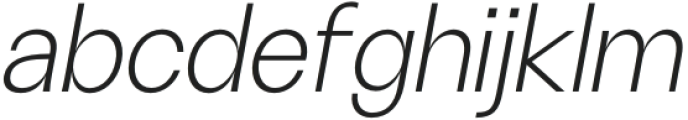 ZT Talk Light Semi Expanded Italic otf (300) Font LOWERCASE