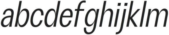 ZT Talk Semi Condensed Italic otf (400) Font LOWERCASE