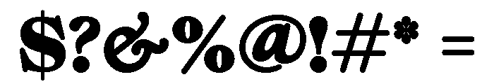 ZT Chintzy Heavy Font OTHER CHARS